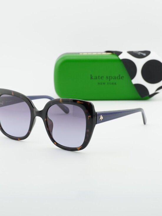 Kate Spade SHAINA/O/S 0JBW GB Square Sunglasses - Havana/Blue main image 9